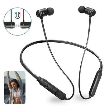 V4.1 Sport Brezžična tehnologija Bluetooth Vratu Visi Slušalkami, Magnetni IPX6 Anti-znoj Lahki Brezžične V-uho za Telefon Glasbe