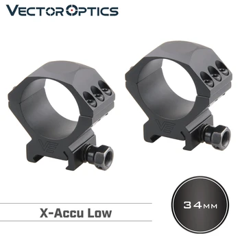 Vector Optics 34 mm X-Natančen Nizko RIflescope Gori Obroči Picatinny 21 mm Visoke Kakovosti Šest Vijakov 1.1 Palčni Višina