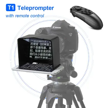 View T1 Teleprompter Prenosni Pametni Hitrejše za canon, nikon Fotoaparat sony DSLR Intervju snemanje Video posnetkov Teleprompter