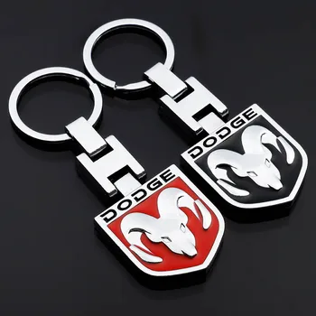 Visoko-kakovostni kovinski H Avto ključnih verige keychain za Dodge Črno Rdeče Logotip Ustvarjalno Darilo Obesek Moški Pasu Visi Auto Dodatki
