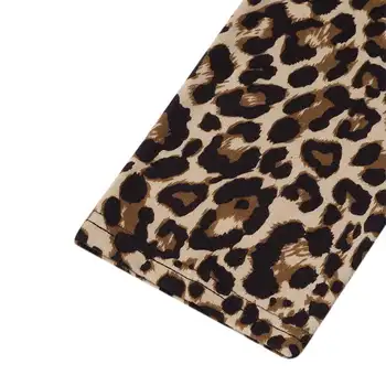 VONDA Plus Velikost Ženske Leopard Tiskanja Obleko 2021 Jeseni Seksi Split Klub Stranka Maxi Obleke, Casual Svoboden Dolg Rokav O Vratu Vestido