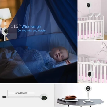 Wdskivi Prikaz Temperature In Vlažnosti 1080p Zaprtih prostorih Doma Mini IP Kamera Brezžična WiFi Varnostne Kamere CCTV Kamere Baby Monitor