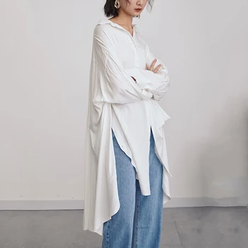 XITAO Naguban Nezakonitih Bluzo Modi Nove Ženske Enotni Prsi 2020 Majhne Sveže Priložnostne Slog Svoboden Manjšinskih Rokavi Top ZY1297