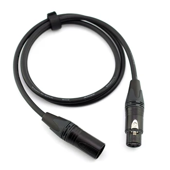 Xlr moški in ženski uravnoteženo kabel studio/moving-coil mikrofon uporabljajte pristne canare l-4e6s ročno izdelane neutrik, pozlačeni priključki plug