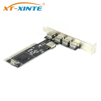 XT-XINTE USB 2.0 4 Vrata 480Mbps PREKO PESTA PCI Kartice Krmilnika Adapter PCI Kartice PCI, da USB2.0 za Namizni Računalnik Dropshipping