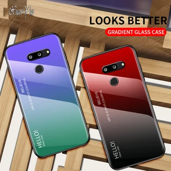XUANYAO Telefon Primerih Za LG G8 ThinQ Primeru Stekla Nazaj Kritje Coque Za LG G8 ThinQ Kritje Primera Silikonski Mehko Rob Silicij G8 Tanke Q
