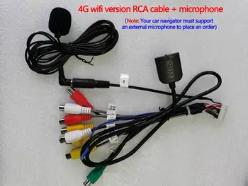 XYlink Mikrofon USB GPS-Pogled od Zadaj Kamero RCA Output AUX Reže za Kartico SIM Radio Pretvornik 4G Napajalni Kabel Za Avto Navigacijo stereo