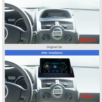 Za Renault Megane 2 2002-2009 Poprodajnem 2 Din Android Avto Radio Večpredstavnostna Video Predvajalnik Navigacija GPS Glavo Enota z Okvirjem