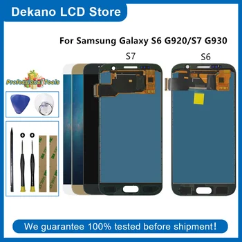Za Samsung Galaxy S6 G920 LCD-Zaslon, Zaslon na Dotik, Računalnike Zbora Za Samsung S7 G930A G930T G930V G930P/F LCD Zaslon