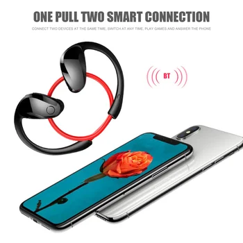 Za Xiaomi LG M10 Bluetooth 4.1 Slušalke Binaural Brezžični Magnetni Telefonske Slušalke Stereo Visi Šport Držalo Teče Čepkov