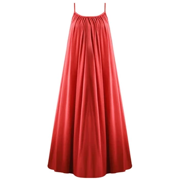 Zanko nightdress ženski velikosti poletje brez rokavov rdeče dolgo More preprosto tanke пижама svoboden domov storitev seksi nightware