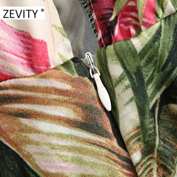 ZEVITY ženske tropskih cvet tiskanja širok noge hlače kombinacija gospe brez rokavov povodcem jumpsuits priložnostne lok sashes igralne obleke D4294