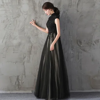 Ženski Kitajski Stil Oblačenja Izboljšano Qipao Velikost S-3XL Eleganten Čipke Appliques seksi Slim stranka obleko večerno obleko