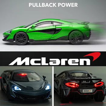 1:32 McLaren 600lt P1 650s die litega Zlitine Modela Avtomobila potegnite nazaj, 4 vrata odprta Zbirateljskih Otroci Darilo avtomobilčki Brezplačna Dostava