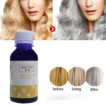 100 ml Rumene Lase Odstranjevalec Šampon Za Srebro Beljena Blond Siva Barvanje Las, Odstranite Anti Brassy Zaščito Las Styling Izdelki