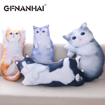 1pc 70 cm srčkan simulacije leni mačka plišastih igrač polnjene mehko Realne leži mačka živali blazino kavč, blazine za otroke darilo za rojstni dan