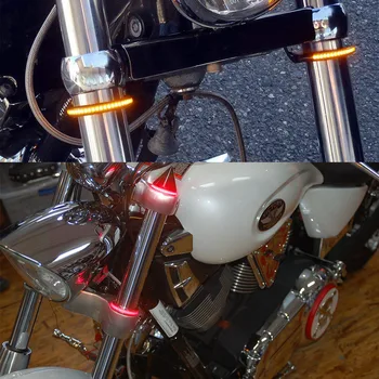 2 kos motorno kolo, Sprednje Vilice Obrniti Signal Lahka Nepremočljiva Motobike Indikatorjev LED Luči Svetilka