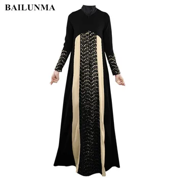 2020 Moda Votlih Iz islamska oblačila hidžab black abaya obleko arabska ženska oblačila malezija dubaj abaya obleko B8020