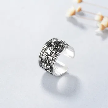 2021 novo Slon Letnik odprt Obroč 925 sterling srebrni modni prstan za dekle ljubitelje ljubezen Božično darilo nakit večino prodajajo R5770