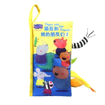 3D PEPPA pig baby krpo smešno knjige za otroke izobraževalne igrače, zvok papir crackle za 0-3Y Zgodnji Razvoj Knjige Otroci darilo