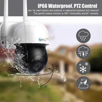 3MP PTZ Wifi IP Kamera 4X Digitalni Zoom, Samodejno Sledenje ONVIF Varnosti CCTV Kamere, Avdio AI Človeško Zaznavanje Zunanji Brezžični Cam