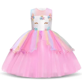 4-10 Let Fancy Baby Dekleta Oblačenja Novo Leto Stranka Večerne Elegantno Princesa Obleko Žogo Halje, Poroka, Otroci, Obleke Za Dekleta