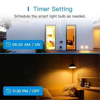 5-20w Smart LED Žarnica E27 Priročno Aplikacijo Delovanje Združljivo z Alexa Google Pomočnik Glasovni Nadzor Zatemniti Wifi LED Lučka