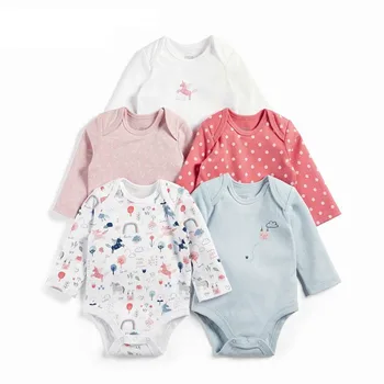 5 Kos/Paket Novorojenček dojenček fant dekle obleka, Bombaž kakovosti Ropa de bebe Malčke Baby Jumpsuits 3/6-24 Mesecev