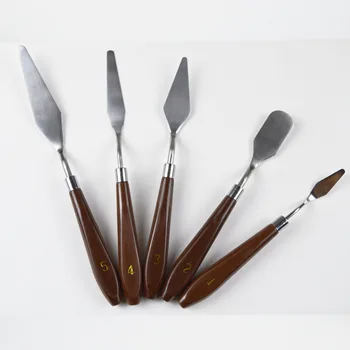 5PCS Paleta Noži za Oljno Slikarstvo/Strganje Prilagodljiva Rezila Strokovne iz Nerjavečega Jekla Paleta Noži Umetnosti Slikarstva Orodje Set