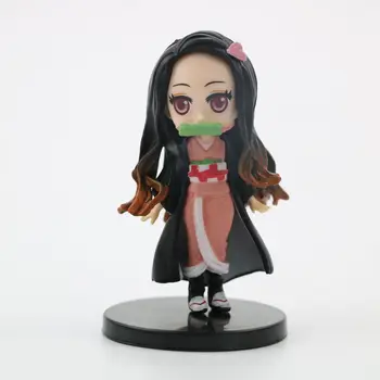 6pcs/set Demon Slayer Nezuko Zenitsu Tanjirou Giyuu Inosuke figuric Igrače Kimetsu ne Yaiba Anime PVC Figur Igrača