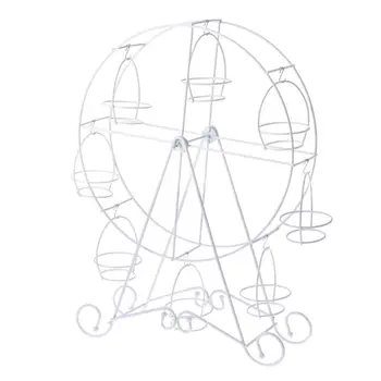 8 Skodelice, Kovinske Obračanje Ferris Wheel Cupcake Sladica Stojalo Za Torto Imetnik Zaslon Rojstni Dan, Poroka Dekoracija Stranka Dobave #404