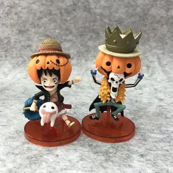 9pcs/set Anime Enem Kosu WFC Halloween Luffy Sanji Chopper predstavnica nami-ja Bučna Clollectible figuric Igrače