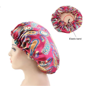 Afriške Ankara lase bonnets za ženske saten svilnato notranje turban glavo ovijte spalna skp za nego las klobuk Indijski kapa kape TB-77B