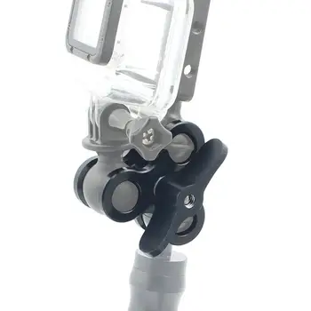Aluminij CNC Fotoaparat Potapljanje Žogo Stalnica Luči Roko Žogo Metulj Posnetek Trojna Objemka Nastavek za Gopro 5 6