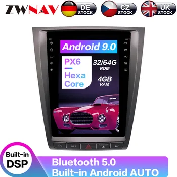 Android 9 4+128 PX6 Carplay DSP Navpično Tesla Radio Zaslon Avto Multimedijski Predvajalnik, Stereo, GPS Navigacija Za Lexus GS GS300 GS460