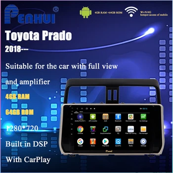 Avto DVD Za Toyota Land Cruiser Prado 2018-2020 Avto Radio Večpredstavnostna Video Predvajalnik Navigacija GPS Android 10.0 Double Din