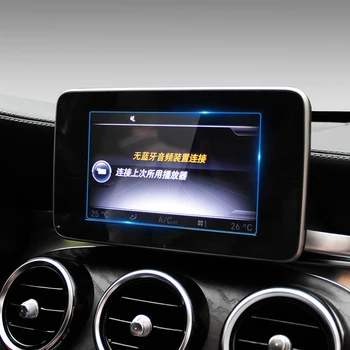 Avto Notranje Konzole GPS Navigacija NBT Zaslon Zaščita Trim Plošča Pokrov Nalepke, Dodatki Za Mercedes Benz C razred W205 GLC