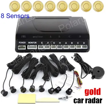 Avto Parkirni Senzorji 8 senzorji 9 barv so na voljo Auto vzvratno Prestavo Zadaj Pomoč Backup Park Radar Zumer Zvočni Alarm