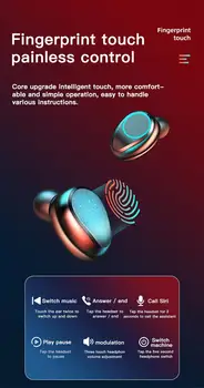 Bluetooth V5.1 Slušalke Brezžične Slušalke Z Mikrofonom Šport Vodotesne Slušalke 2000mAh Polnjenje Polje Za iPhone, Samsung