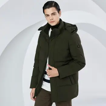 BOSIDENG pozimi zgostitev navzdol jakno za moške hooded navzdol plašč toplo outwear mid-dolgo redno zgornji nepremočljiva šest barv B80141021
