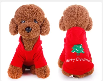 Božič Hišnih Kuža Pes, mačka Oblačila Božiček Kostum Outwear Debela Plast Oblačil Hoodie zimske jakne