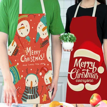 Božični Okraski brez Rokavov Kuhanje Predpasnik Risanka Santa Claus Elk Snežaka, Perilo, oblačila za Ženske, Moške, Otroke, Kuhinja Otroci