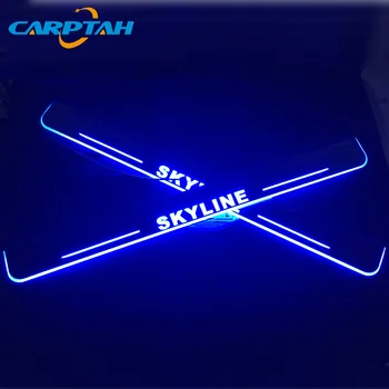 CARPTAH Trim Pedal Avto Zunanjost Deli LED Vrata Polico Izvažajo Ploščo Poti Dinamične Darkice luč Za Nissan Skyline R32 R33 R34