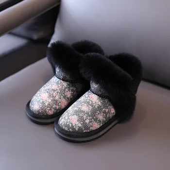 CCTWINS Otroci Škornji 2020 Pozimi Sneg Škornji Otrok Modni Škornji Baby Čevlji Dekleta Škornji Toddlers Toplo Krzno Čevlji SNB211