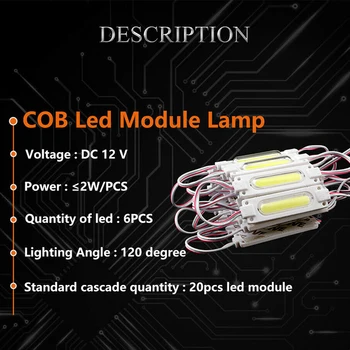 COB LED Modul Luči z Lečo Nepremočljiva IP67 DC12V LED, Pixel Moduli Trakovi Svetlobe Oglaševanje Prijavite backligh Prodajalne Razsvetljavo