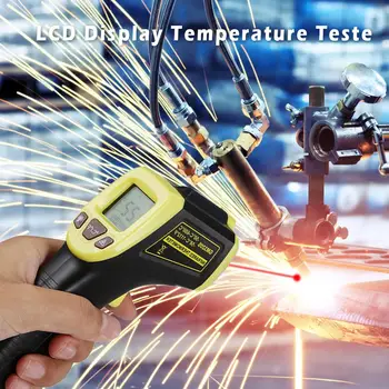Digitalni Infrardeči Termometer, ki Niso Stik Laser IR Temperature LCD-Zaslon Pištolo Pyrometer Tester Industrijske Temperatura Instrument