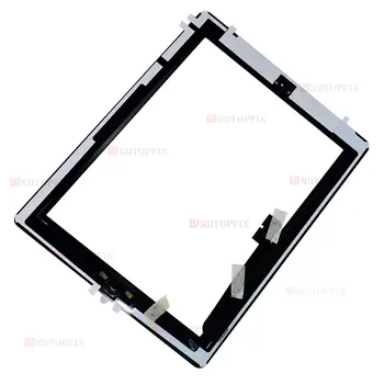 Digitzer Za iPad 3 na Dotik iPad 3 A1416 A1430 A1403, Zaslon na Dotik, Računalnike Senzor Steklena Plošča Brezplačno Okvir Okvir z Gumb za Domačo stran
