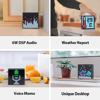 Divoom Timebox Evo Bluetooth Prenosni Zvočnik z Budilko Programabilni LED Zaslon za Pixel Art Oblikovanje Edinstveno darilo