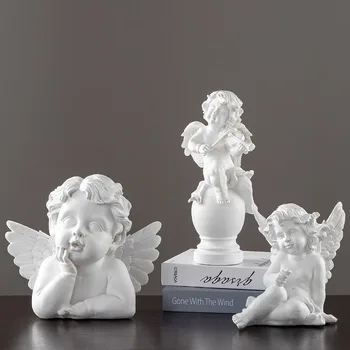 Doma Dekor Kiparstvo Multistyle Mavca Kip Smolo Baby Angel Figurice Office Desktop Okraski Okraski, Darilo Za Rojstni Dan
