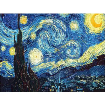 Doma Dekoracijo DIY 5D Diamond Vezenje Van Gogh Zvezdnato Noč Navzkrižno Šiv kompleti Povzetek Oljna slika Smolo Hobi Obrti zx